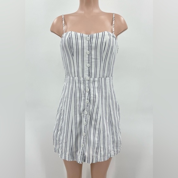 Urban Outfitters Kimchi Blue Striped Linen Blend Mini Dress - Picture 1 of 9